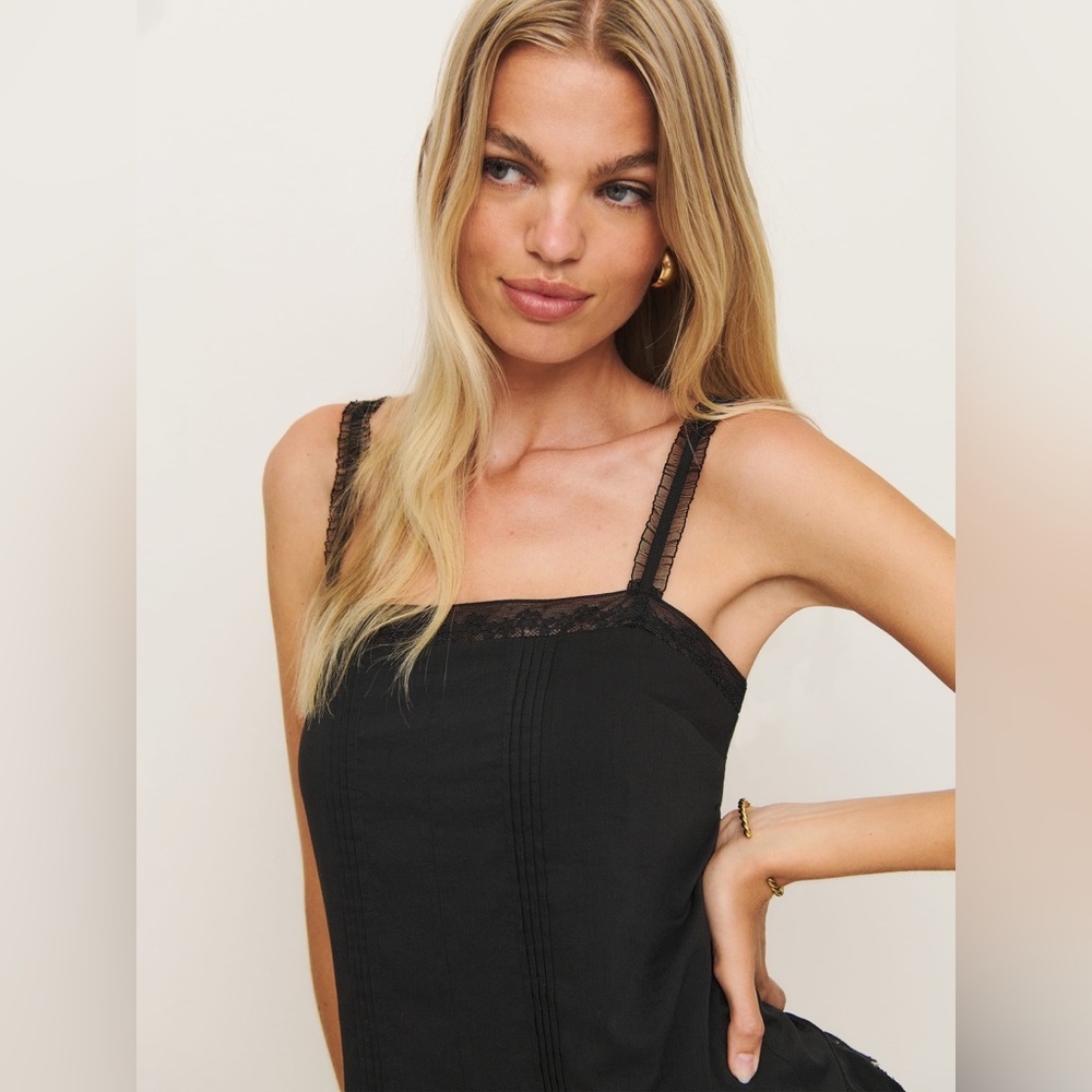 Reformation Cleodora Dress In Black, brand new without tags, never worn. - Picture 2 of 15